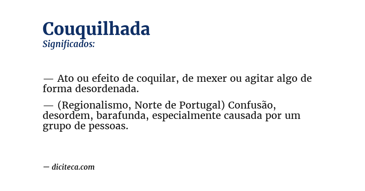 Significado de couquilhada