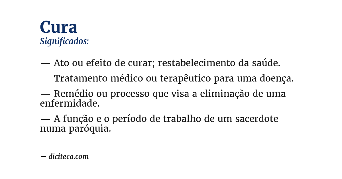 Significado de cura