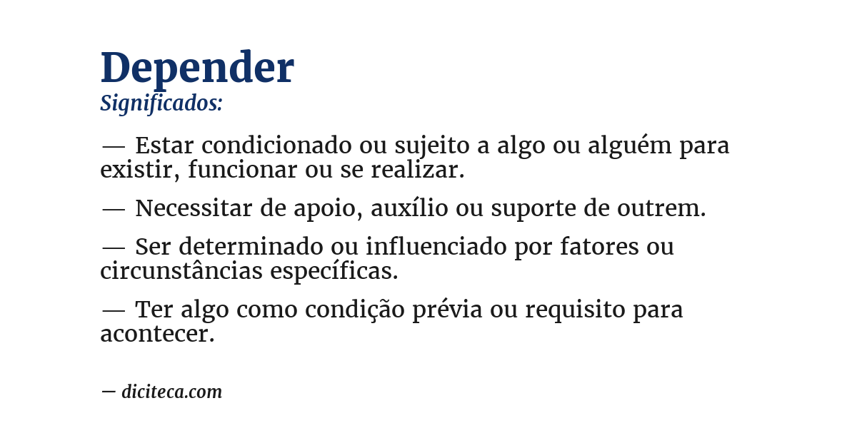 Significado de depender