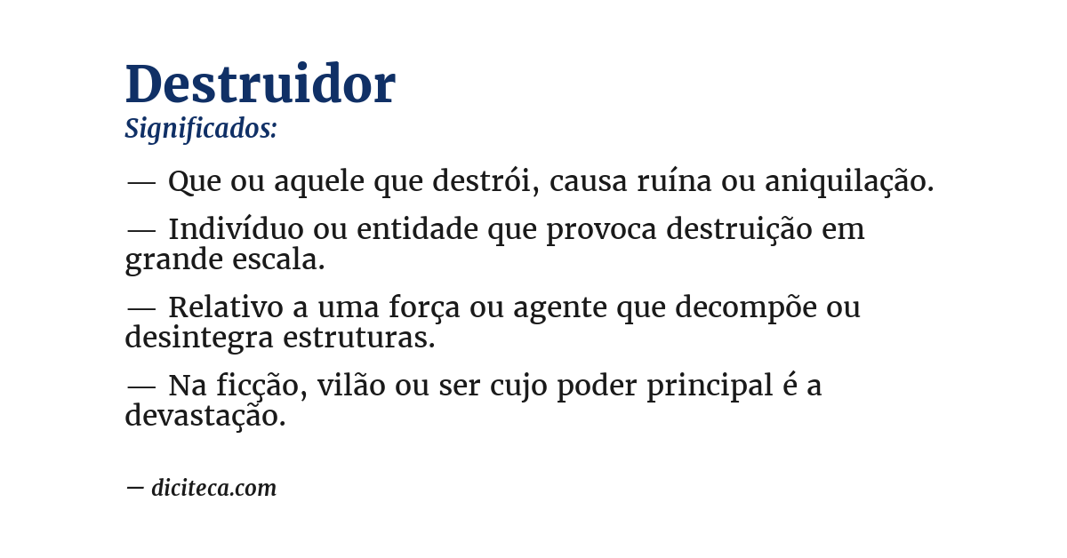 Significado de destruidor