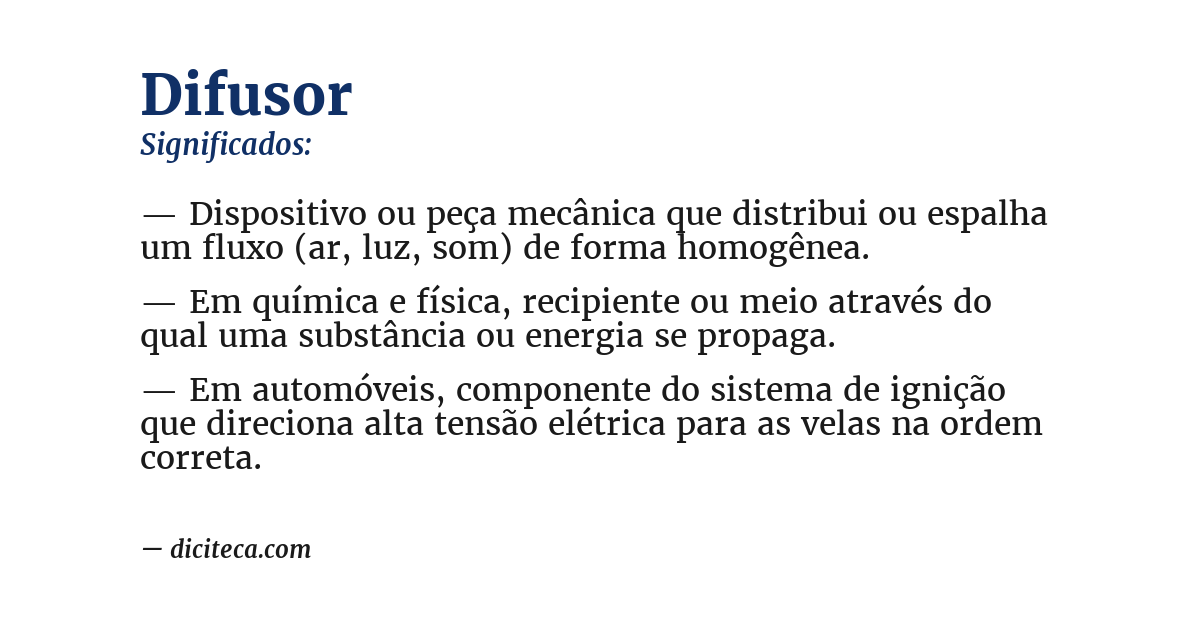 Significado de difusor