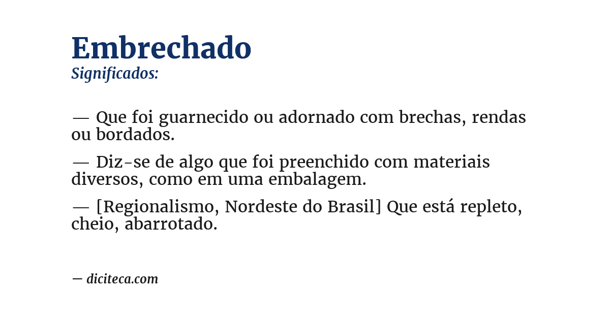 Significado de embrechado