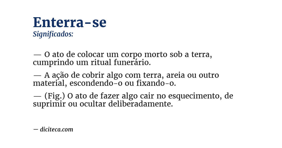 Significado de enterra-se