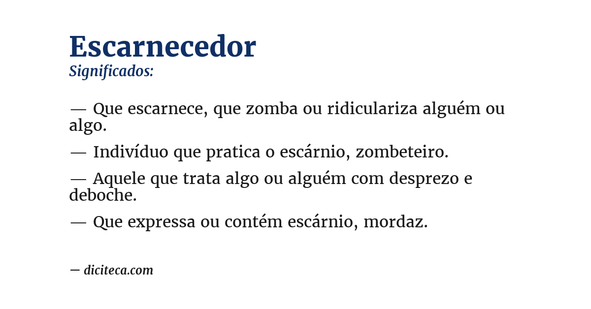 Significado de escarnecedor