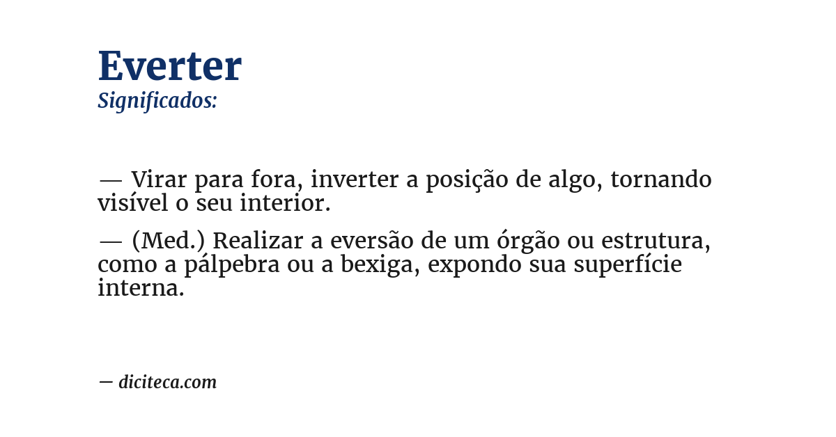 Significado de everter