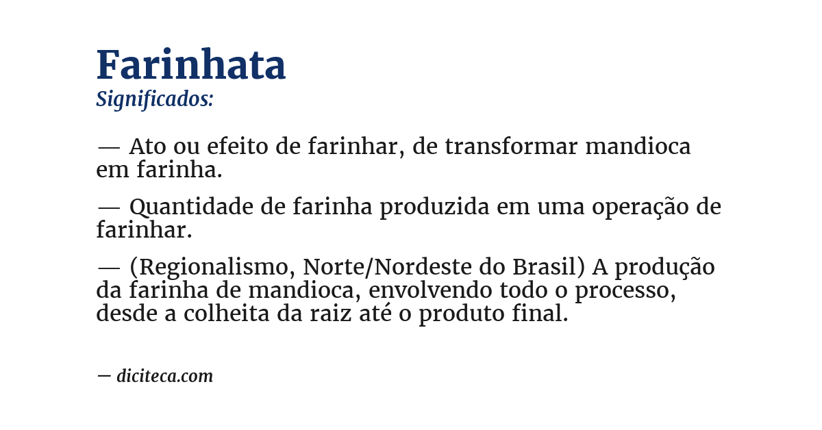 Significado de farinhata