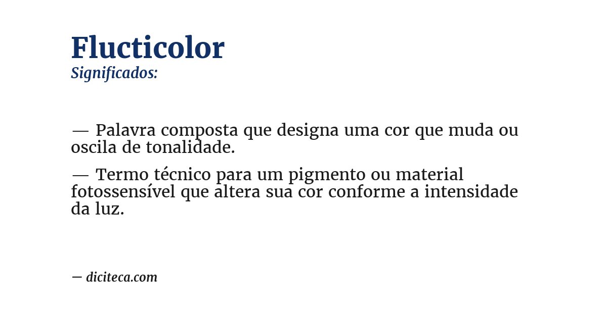 Significado de flucticolor