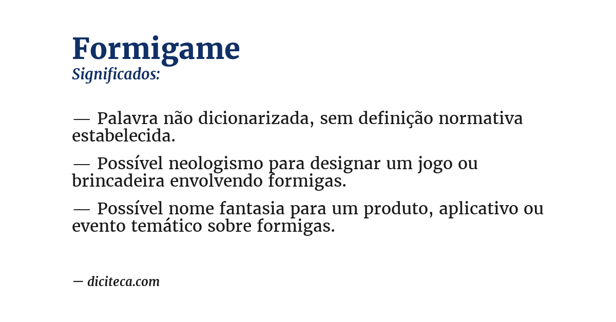 Significado de formigame