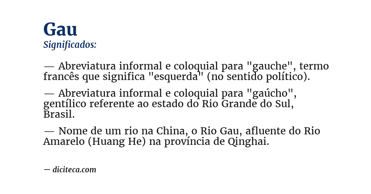 Significado de gau