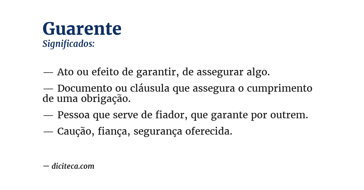 Significado de guarente