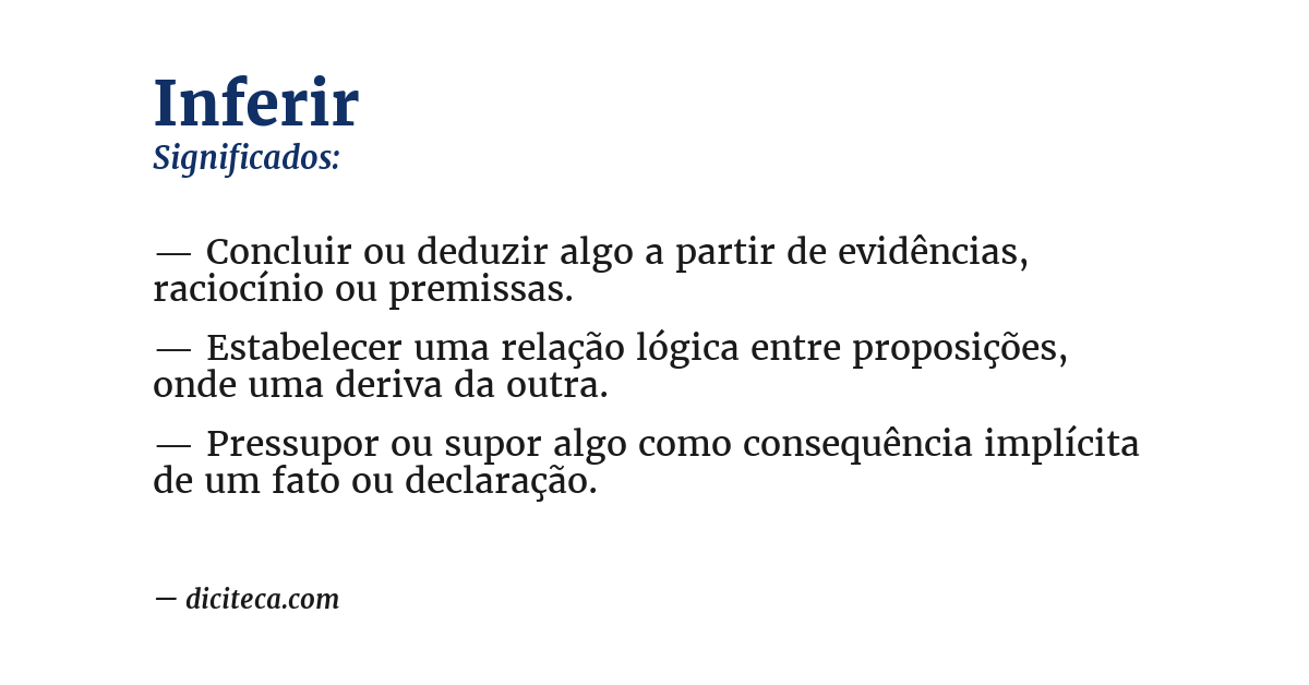 Significado de inferir