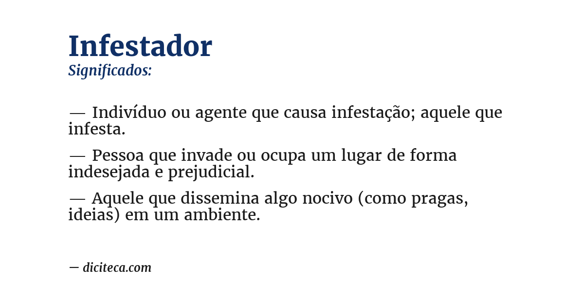 Significado de infestador