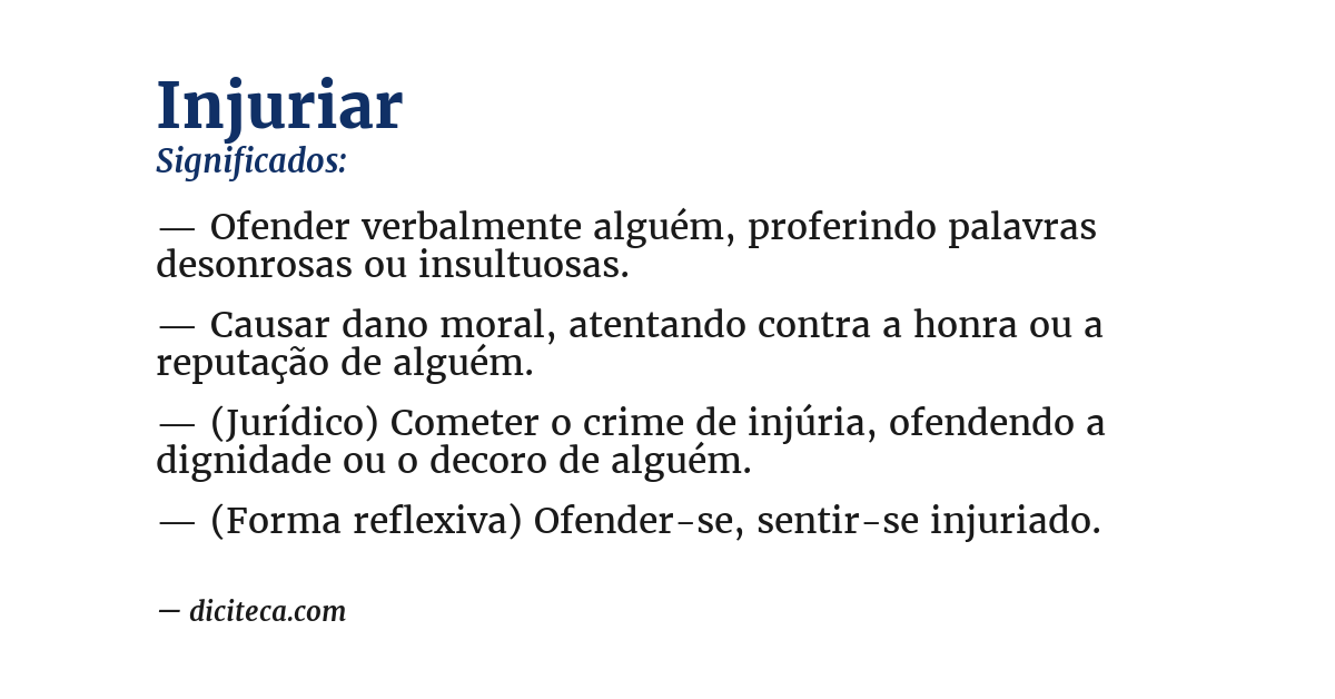 Significado de injuriar