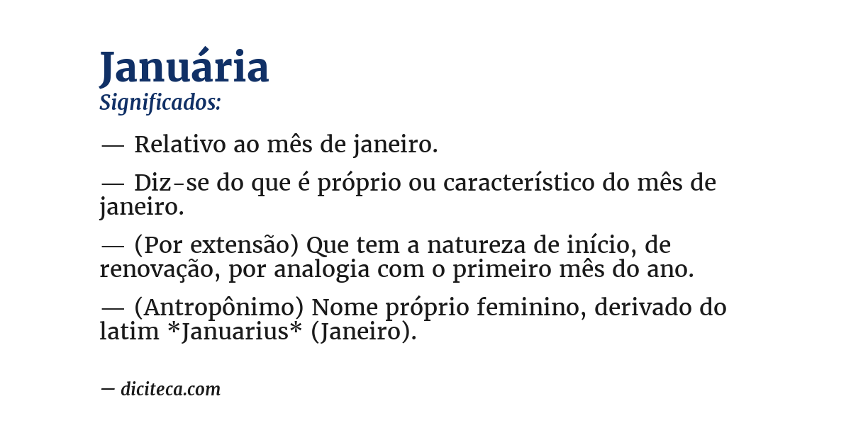 Significado de januária
