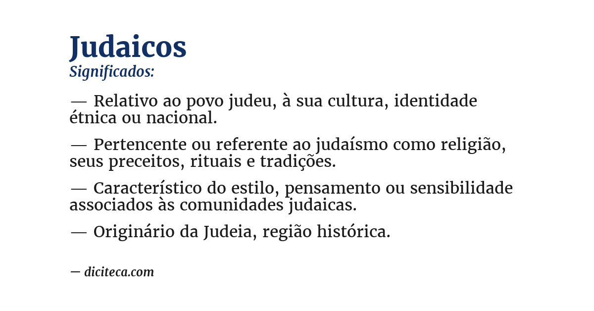 Significado de judaicos