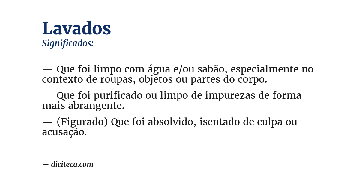 Significado de lavados
