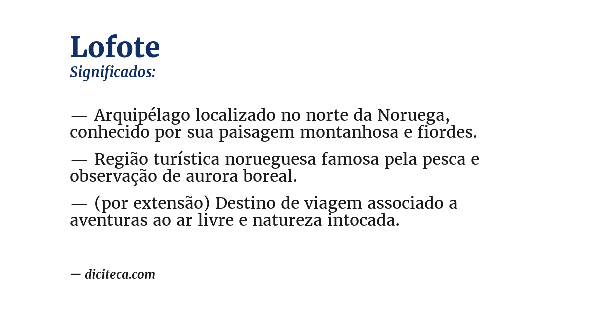 Significado de lofote