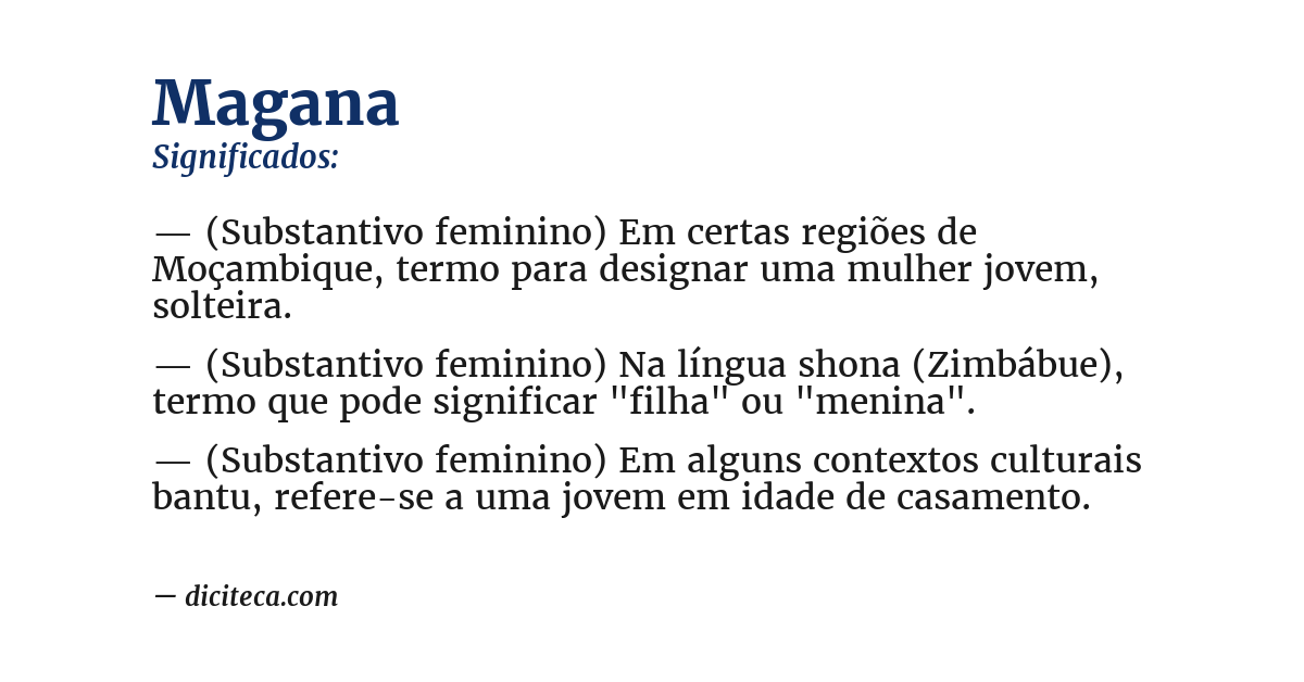 Significado de magana