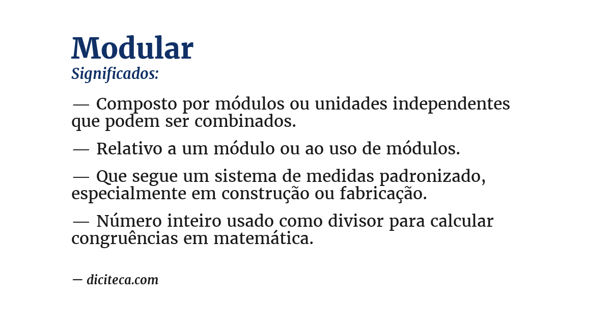 Significado de modular