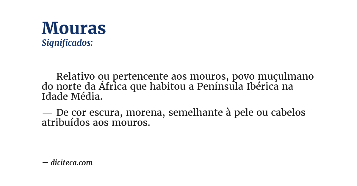 Significado de mouras