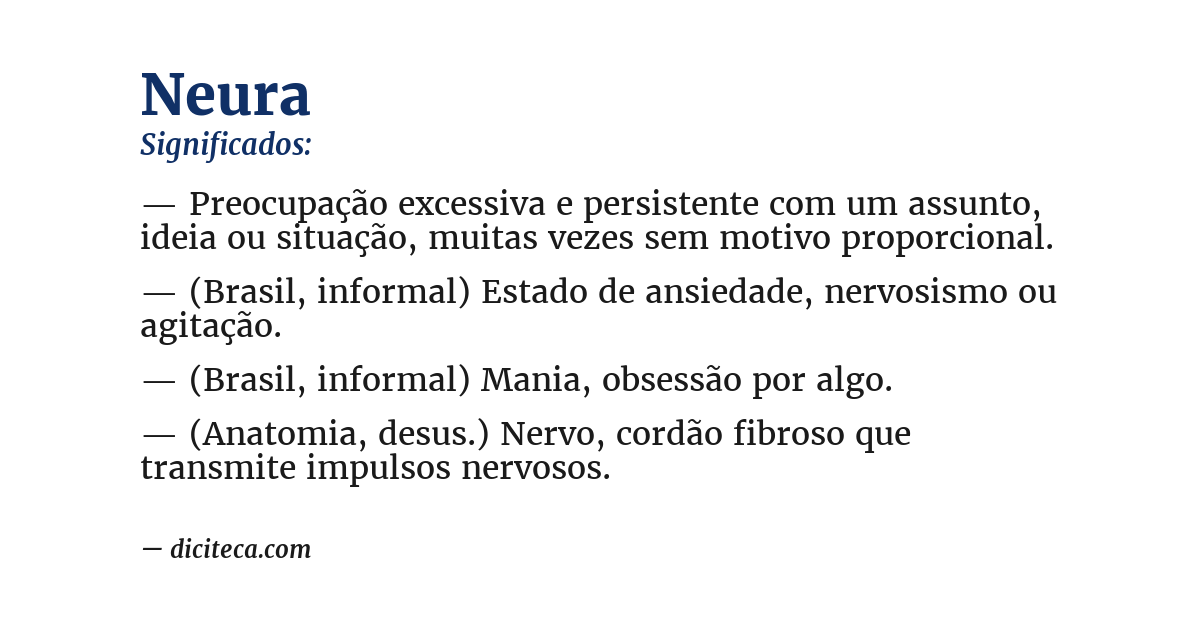 Significado de neura