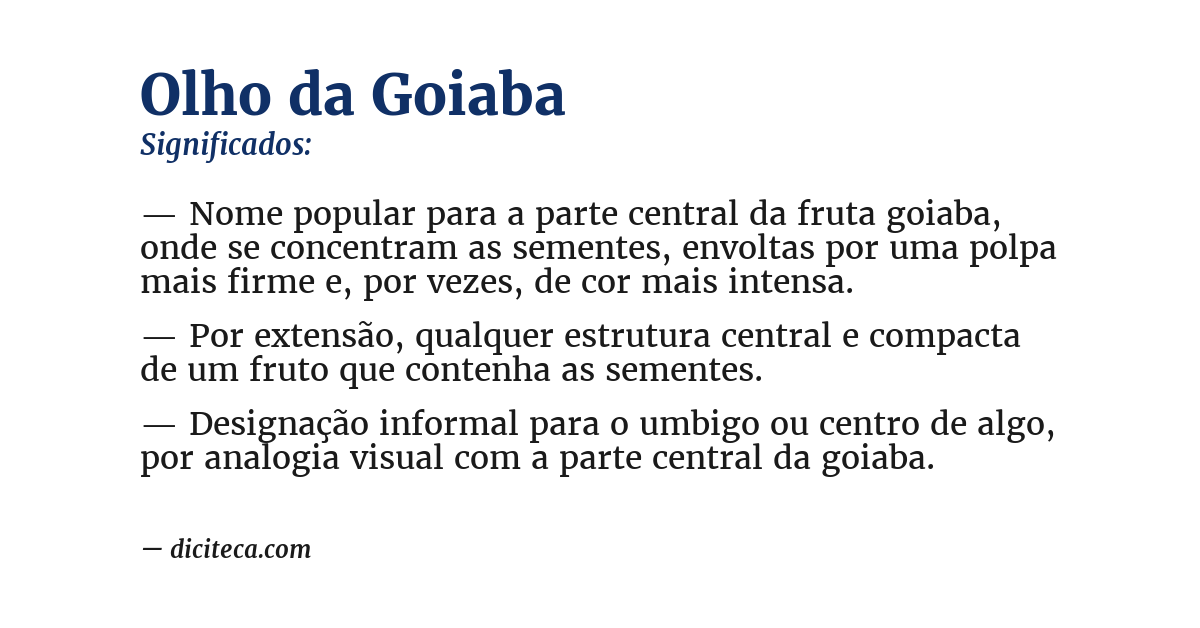 Significado de olho da goiaba