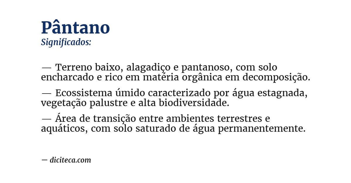 Significado de pântano