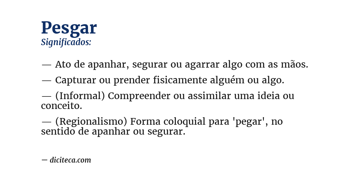Significado de pesgar