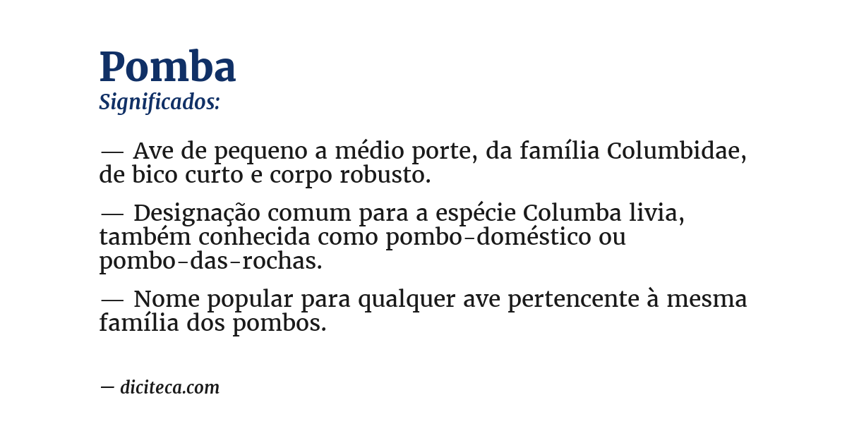 Significado de pomba