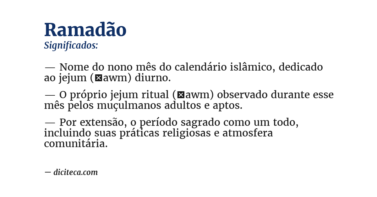 Significado de ramadão
