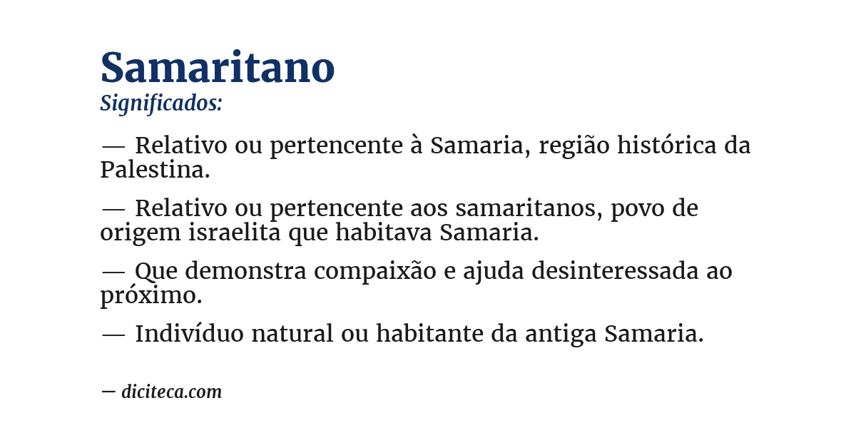 Significado de samaritano