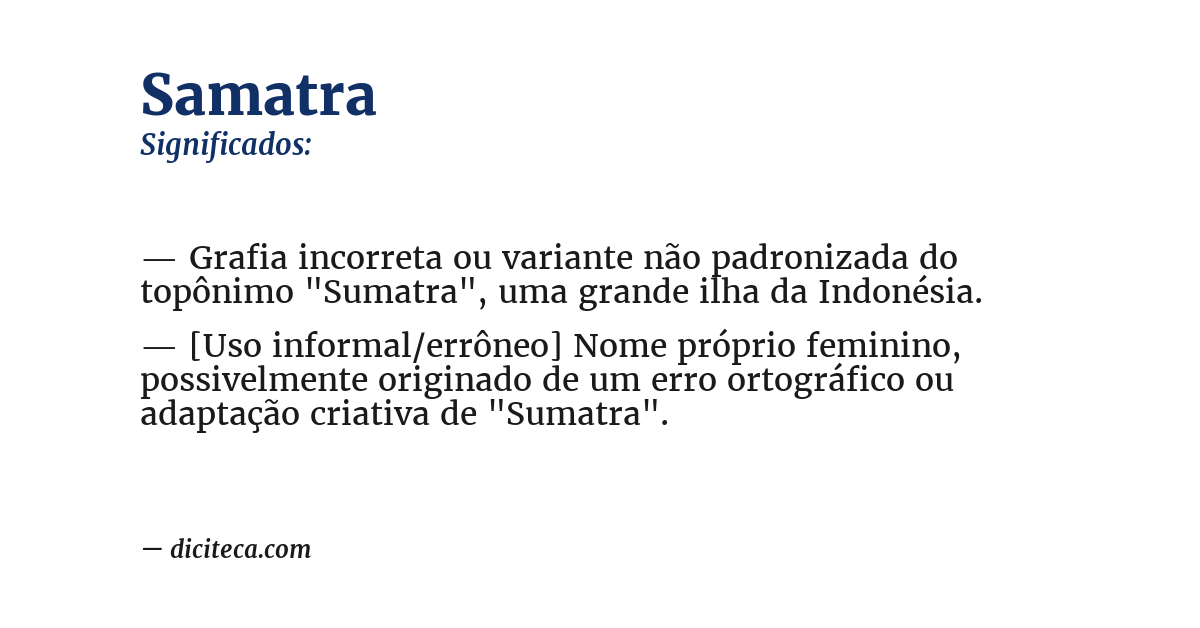 Significado de samatra