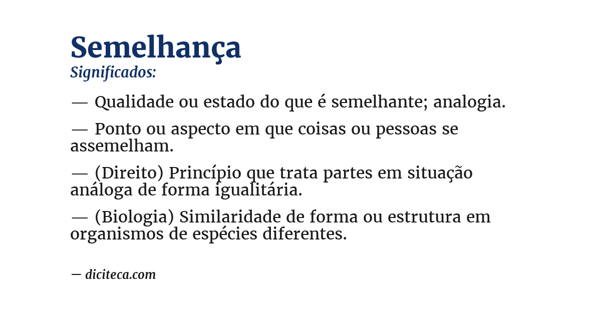Significado de semelhança