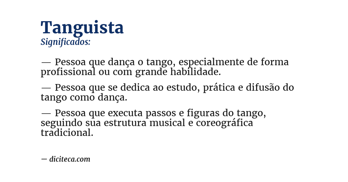 Significado de tanguista