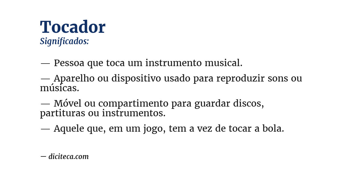 Significado de tocador