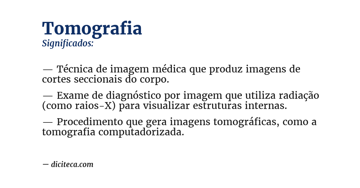 Significado de tomografia