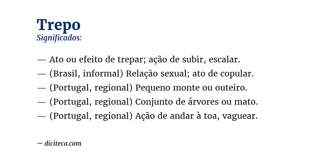 Significado de trepo