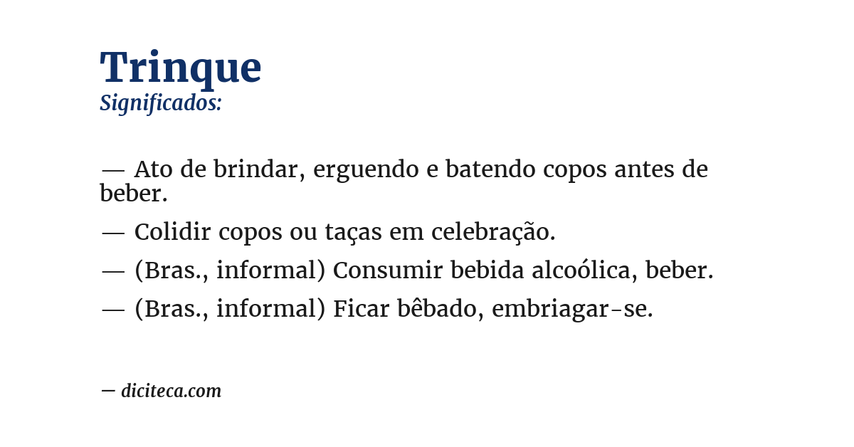 Significado de trinque