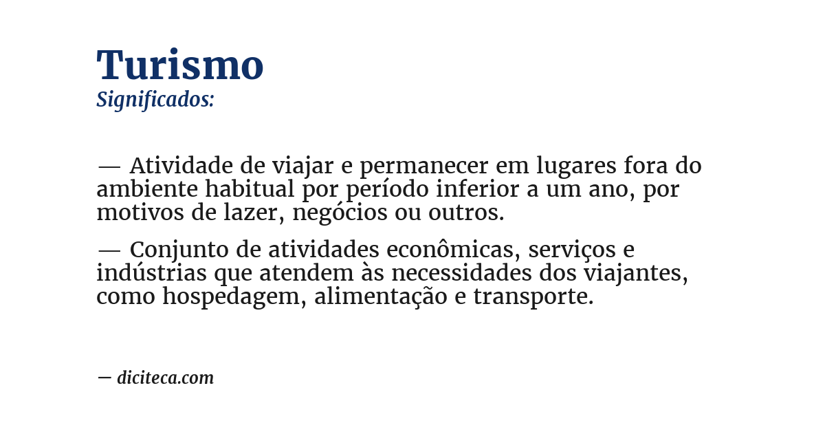 Significado de turismo