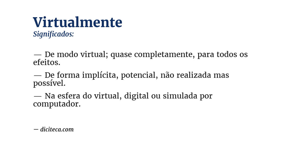 Significado de virtualmente