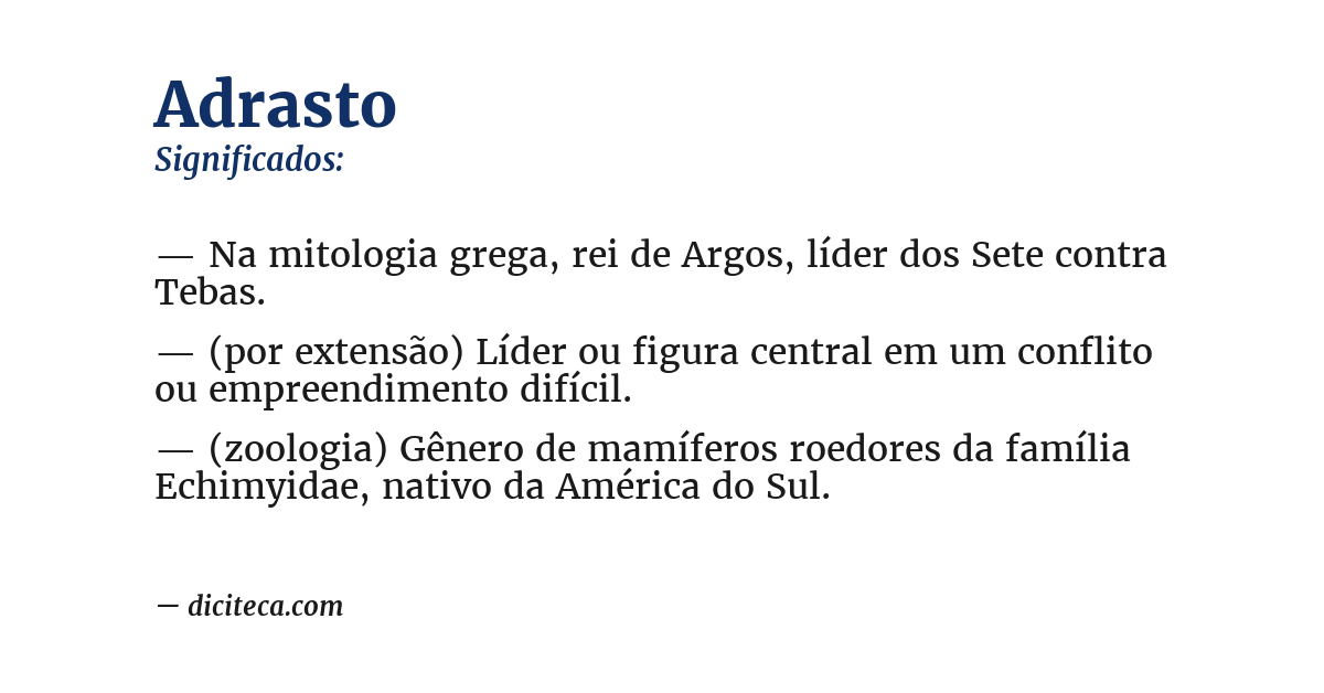 Significado de adrasto