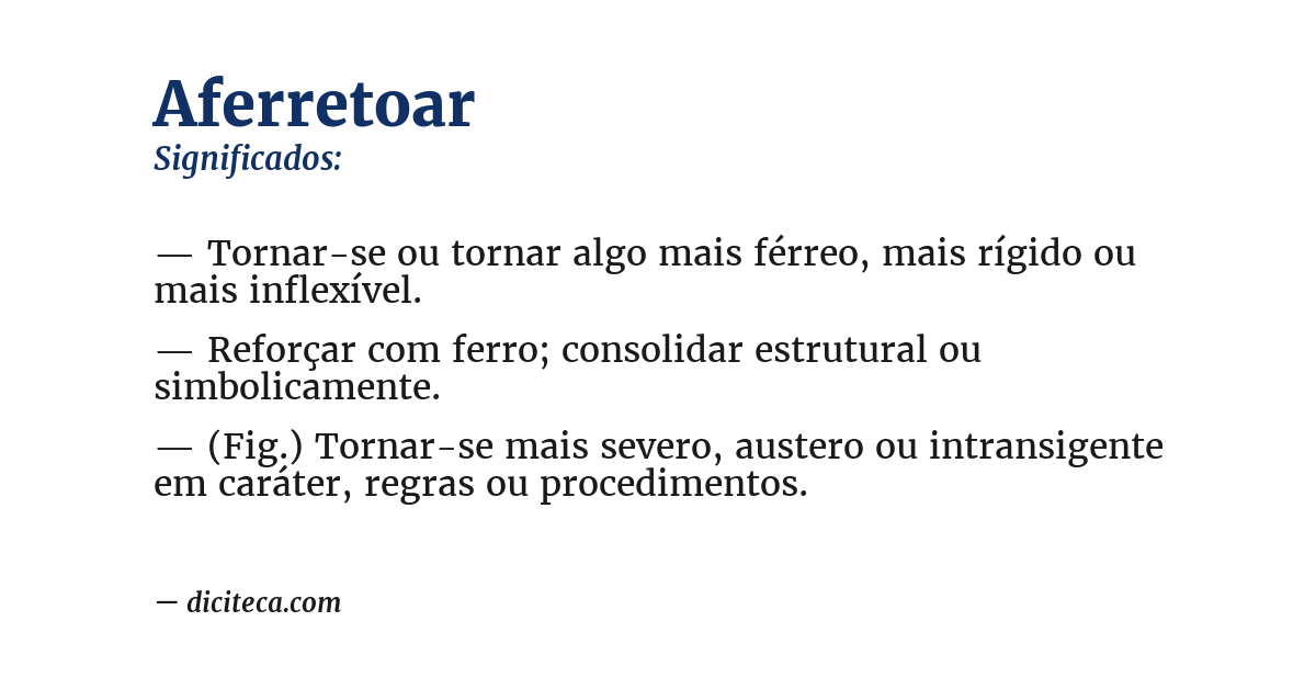 Significado de aferretoar