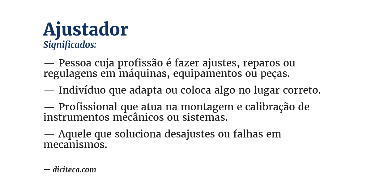 Significado de ajustador