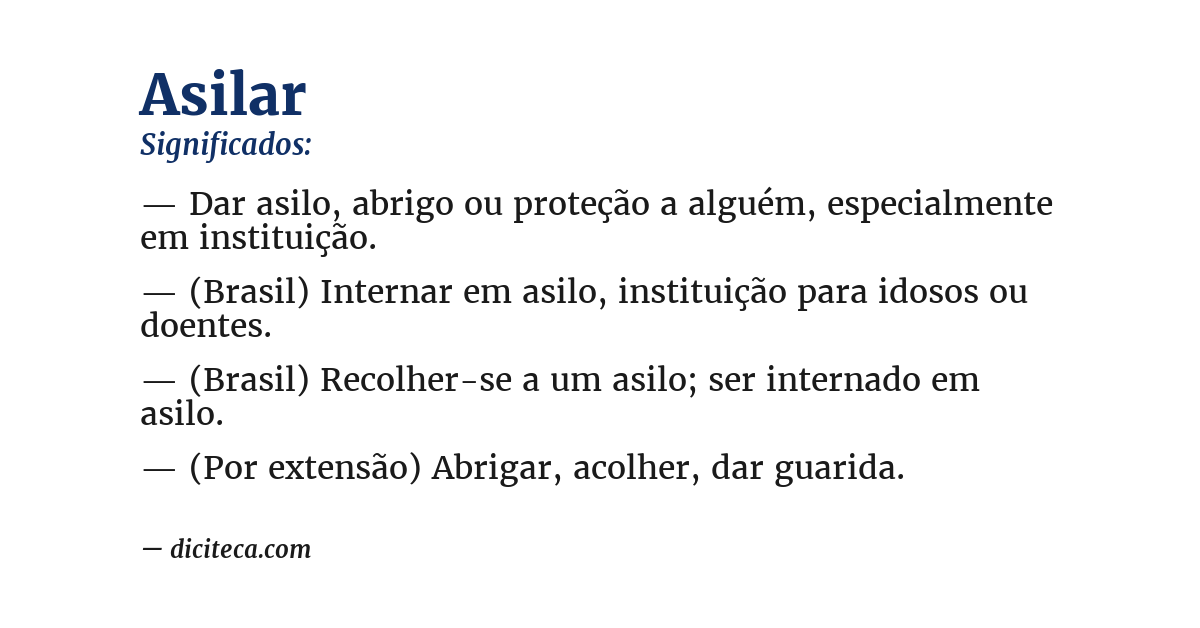Significado de asilar