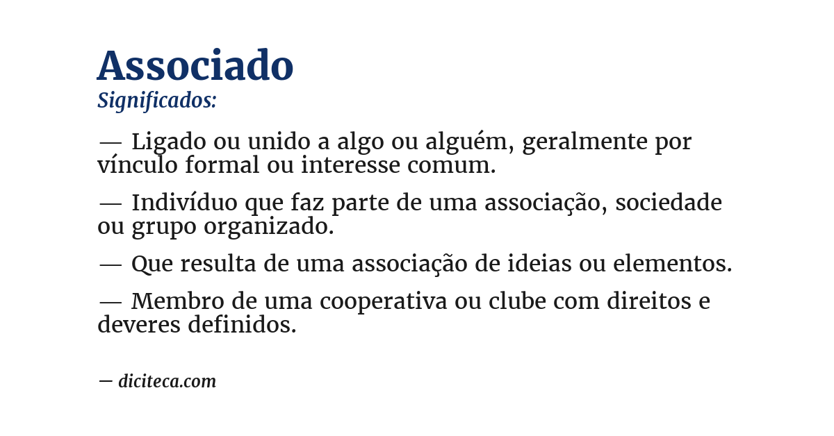 Significado de associado