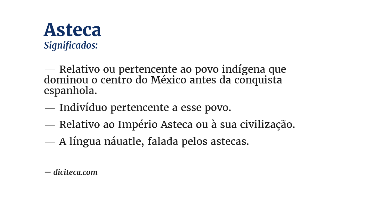 Significado de asteca