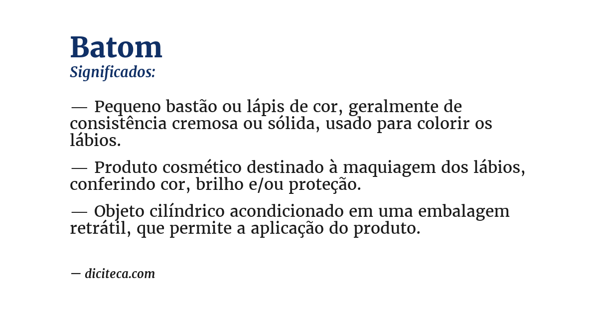 Significado de batom