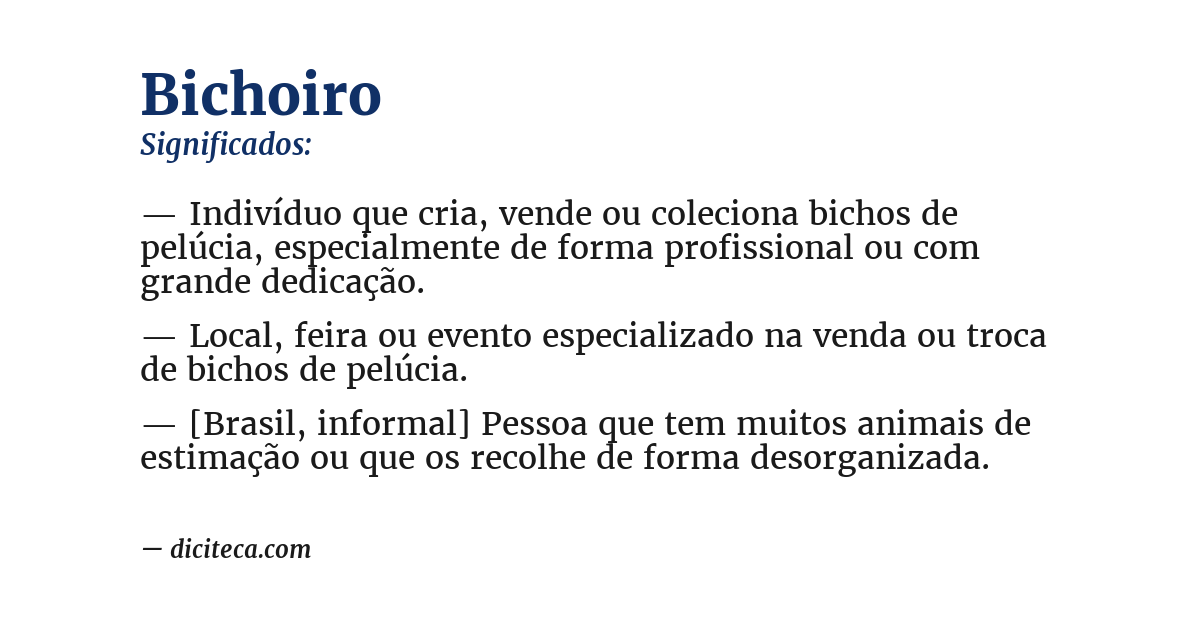 Significado de bichoiro