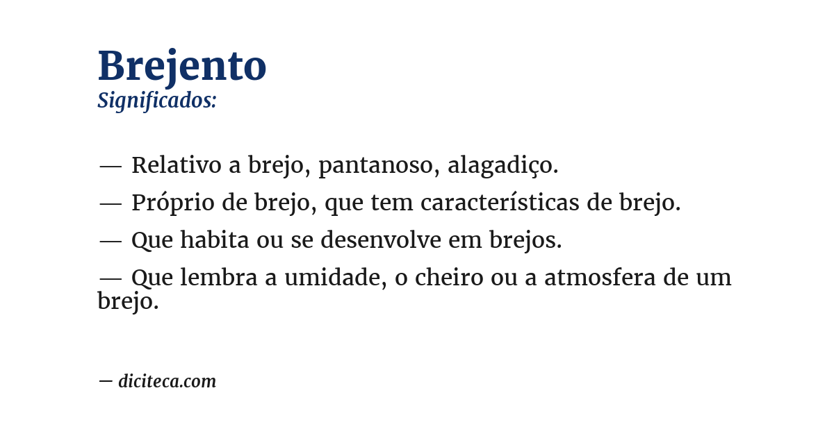 Significado de brejento