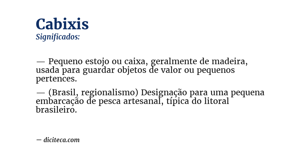 Significado de cabixis